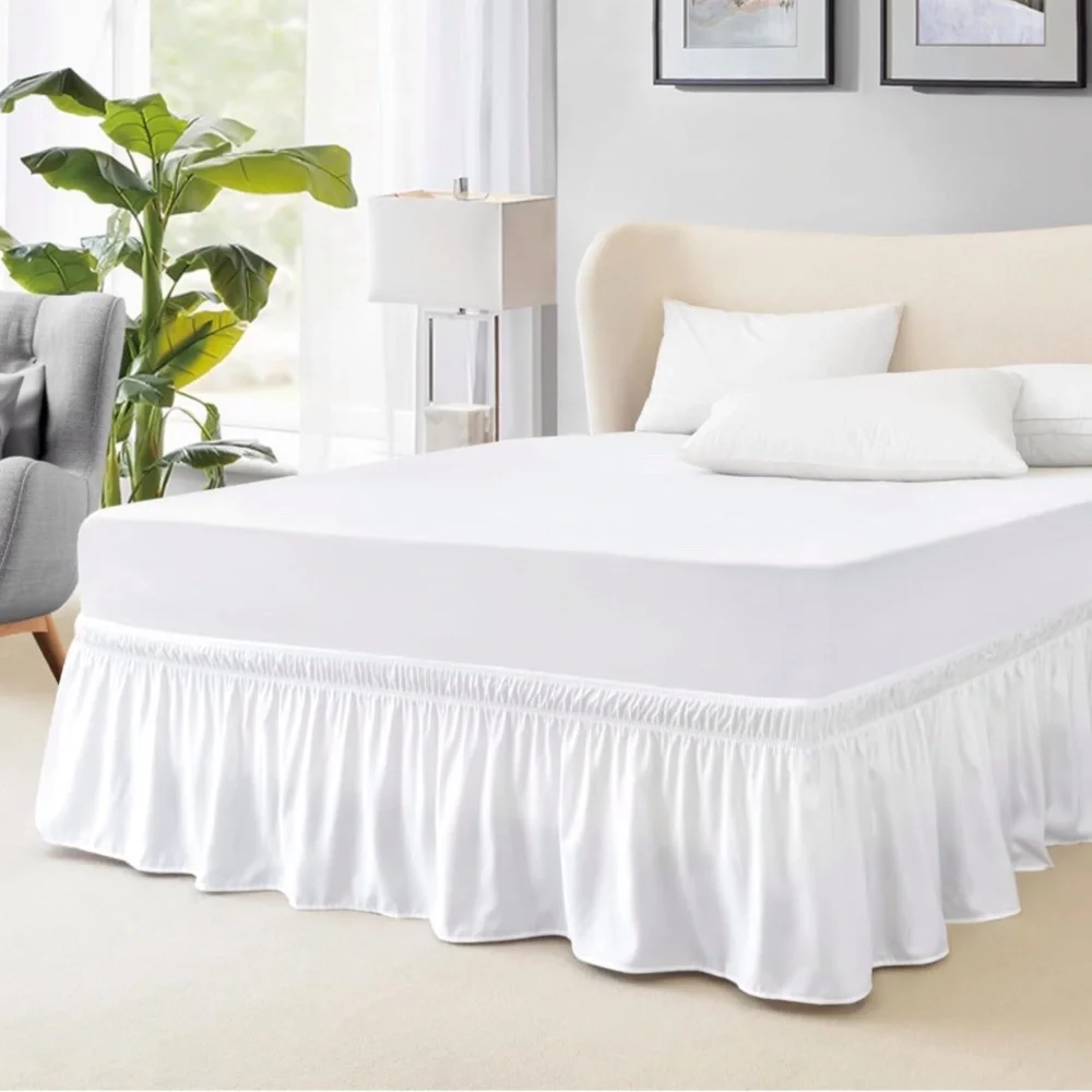 Luxurious White Bed Skirt